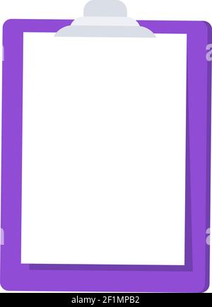 Symbol für den Ordner in der Zwischenablage. Briefpapier flache Vektorgrafik. Stock Vektor