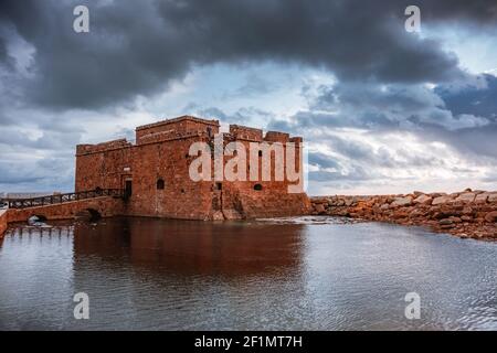 Paphos Castle, Zypern Insel. Tolle Touristenattraktion Stockfoto