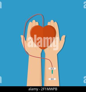 Blut Spende Konzept. Stock Vektor