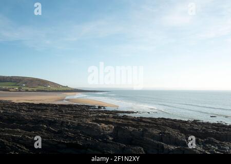 Landschaftsansicht von Croyde Beach, North Devon UK Stockfoto