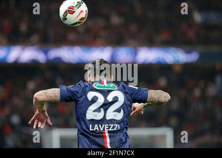 Ezequiel Ivan Lavezzi (psg) (Pocho) während des französischen Fußballspiels zwischen Paris Saint Germain und AS Saint Etienne am 8. April 2015 im Stadion Parc des Princes in Paris, Frankreich. Foto Stephane Allaman / DPPI Stockfoto