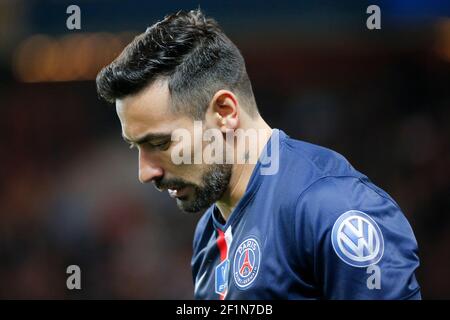 Ezequiel Ivan Lavezzi (psg) (Pocho) während des französischen Fußballspiels zwischen Paris Saint Germain und AS Saint Etienne am 8. April 2015 im Stadion Parc des Princes in Paris, Frankreich. Foto Stephane Allaman / DPPI Stockfoto