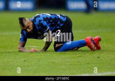 Mailand, Italien. März 2021, 08th. Arturo Vidal (FC Internazionale) durante FC Internazionale vs Atalanta BC, Campionato di Calcio Serie A in Milano, Italia, 08 marzo 2021 Credit: Independent Photo Agency/Alamy Live News Stockfoto