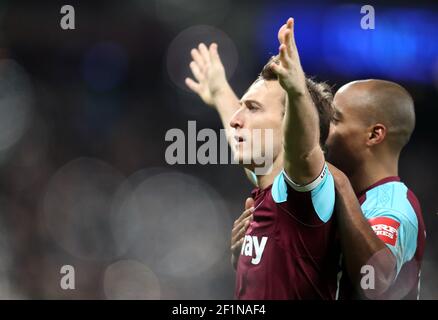 Aktenfoto vom 30-01-2018 von Mark Noble von West Ham United. Ausgabedatum: Dienstag, 9. März 2021. Stockfoto