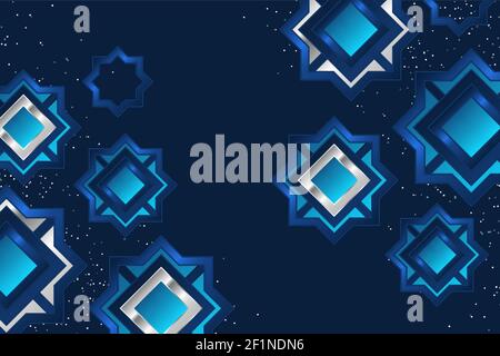 Realistischer dreidimensionaler arabischer ornamentaler Hintergrund Vektor-Illustration. Stock Vektor