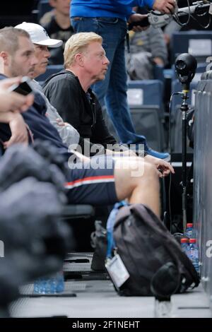 Boris Becker während des ATP World Tour Masters 1000 Indoor Tennis Turniers, BNP Paribas Masters in Bercy (AccorHotels Arena), Paris, Frankreich, vom 31. Oktober bis 8. November 2015. Foto Stephane Allaman / DPPI Stockfoto