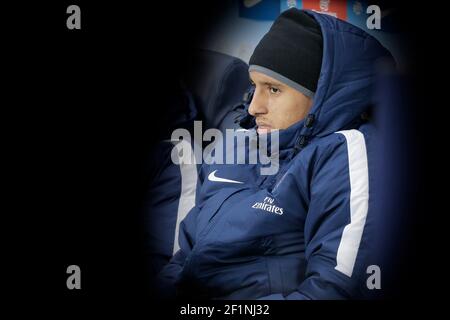 Marquinhos (psg) Marcos Aoas Correa während der französischen Fußballmeisterschaft L1 Spiel zwischen Paris Saint-Germain (PSG) und Lyon (OL), am 13. dezember 2015, im Parc des Princes Stadion, Paris, Frankreich - Foto Stephane Allaman / DPPI Stockfoto