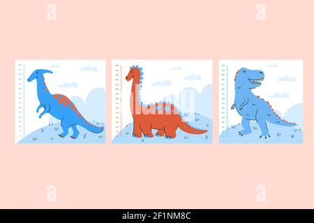 Handgezeichnete Höhenmeter Set illustrierte Vektorgrafik. Stock Vektor