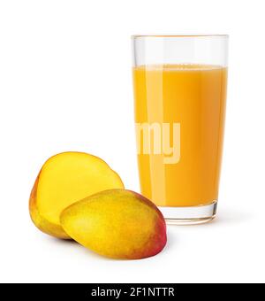 Ein Glas Mangosaft Stockfoto