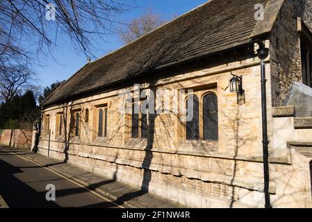 Die alte Kings School Hall, besucht von Sir Isaac Newton. Grantham, Lincolnshire, England. Stockfoto