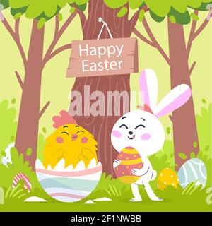 Handgezeichnete ostern Illustration Vektor Illustration. Stock Vektor