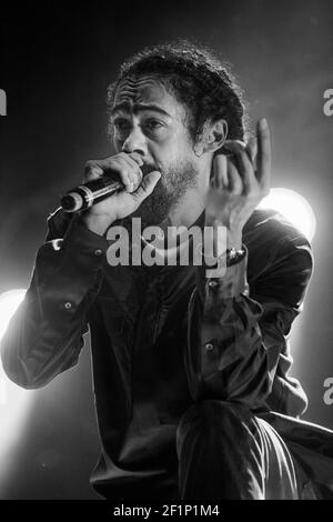 Michael Bunel / Le Pictorium - Damian Marley - 08/08/2016 - Frankreich / Pauillac - Damian Marley ist ein jamaikanischer Sänger, Produzent, Songwriter und Musiker, der am 21. Juli 1978 in Kingston geboren wurde. Er ist der Sohn von Bob Marley, daher sein Spitzname "Junior Gong", der vom Spitznamen seines Vaters "Tuff Gong" stammt. Mit dem Album Welcome to Jamrock debütierte er 2005 in den Weltcharts. Er wurde schnell zu einer Figur in der Welt des Reggae. 8. August 2016. Pauillac. Frankreich. Stockfoto