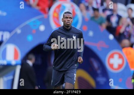 Paul Pogba (FRA) während der UEFA Euro 2016, Gruppe A Fußballspiel zwischen der Schweiz und Frankreich am 19. Juni 2016 im Pierre Mauroy Stadion in Lille Metropole, Frankreich - Foto Stephane Allaman / DPPI Stockfoto