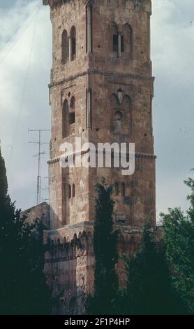 The Mamluk Periode GhawanimaMinaret, 1299, Haram al-Sharif, Jerusalem, Palästina Stockfoto