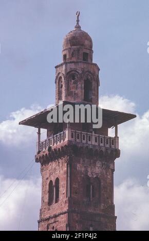 The Mamluk Periode GhawanimaMinaret, 1299, Haram al-Sharif, Jerusalem, Palästina Stockfoto