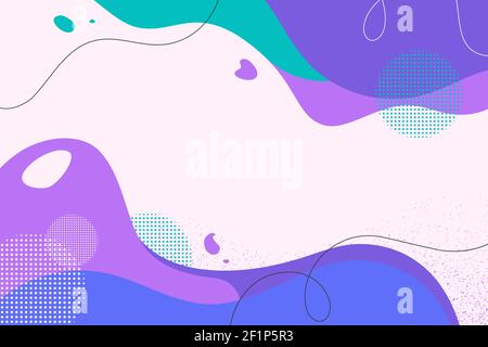 Flache moderne organische Formen Hintergrund Vektor-Illustration. Stock Vektor