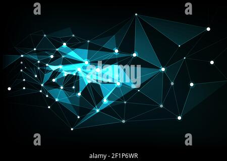 Gradient Netzwerk Verbindung Hintergrund Vektor-Illustration. Stock Vektor