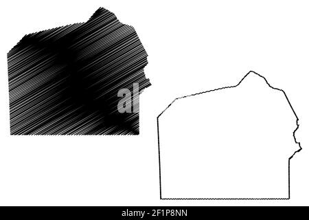 Adams County, Commonwealth of Pennsylvania (US-County, Vereinigte Staaten von Amerika, USA, USA, US) Karte Vektorgrafik, Scribble Skizze Adams Karte Stock Vektor