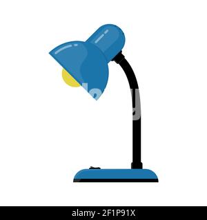 Tischlampensymbol. Symbol für Schreibtischleuchte. Vektorgrafik. Nachttischlampe isoliert. Stock Vektor
