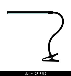 Tischlampensymbol. Symbol für Schreibtischleuchte. Vektorgrafik. Nachttischlampe isoliert. Stock Vektor