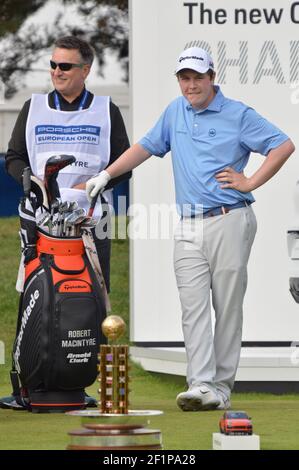 Robert MacIntyre, schottischer Profi-Golfspieler bei den Porsche European Open auf den Green Eagle Golfplätzen in Winsen/Deutschland im september 2019 Stockfoto