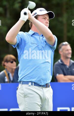 Robert MacIntyre, schottischer Profi-Golfspieler bei den Porsche European Open auf den Green Eagle Golfplätzen in Winsen/Deutschland im september 2019 Stockfoto