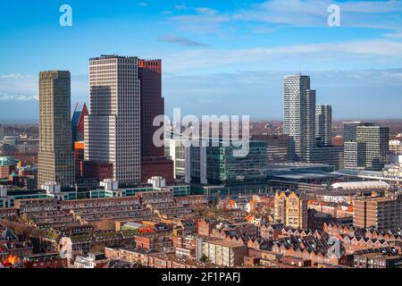 Den Haag, Niederlande City Centre Skyline am Nachmittag. Stockfoto