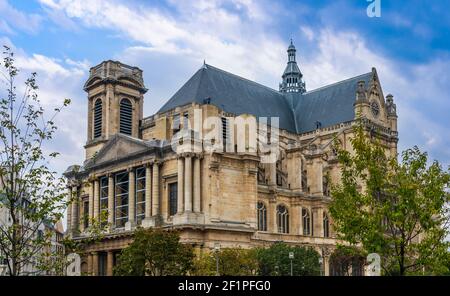 Kirche Saint Eustache, im Herzen des Viertels Halles, in Paris, Frankreich Stockfoto