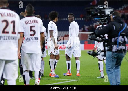 Mario Balotelli (Olympique Gymnaste Club Nice Cote d Azur - OGC Nice) während der französischen Meisterschaft Ligue 1 Fußballspiel zwischen Paris Saint-Germain und OGC Nizza am 11. Dezember 2016 im Parc des Princes Stadion in Paris, Frankreich - Foto Stephane Allaman / DPPI Stockfoto