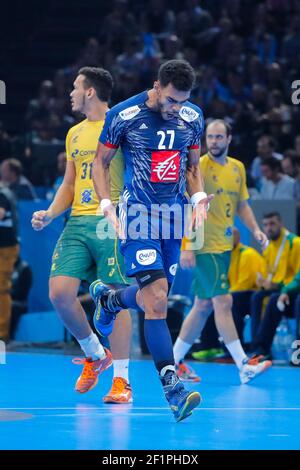 Adrien DIPANDA (FRA) während der Männer Handball Weltmeisterschaft Frankreich 2017 Match Gruppe A, zwischen Frankreich und Brasilien, am 11. Januar 2017 in Accorhotels Arena in Paris, Frankreich - Foto Stephane Allaman / DPPI Stockfoto