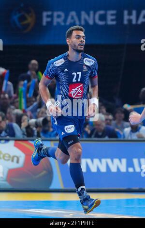 Adrien DIPANDA (FRA) während der Männer Handball Weltmeisterschaft Frankreich 2017 Match Gruppe A, zwischen Frankreich und Brasilien, am 11. Januar 2017 in Accorhotels Arena in Paris, Frankreich - Foto Stephane Allaman / DPPI Stockfoto