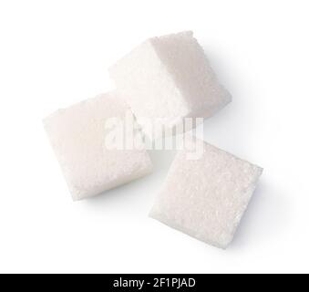Weiße Zuckerwürfel Stockfoto