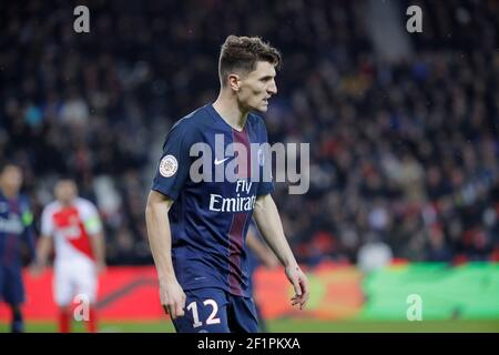 12m während der französischen Meisterschaft Ligue 1 Fußballspiel zwischen Paris Saint-Germain und AS Monaco am 29. Januar 2017 im Parc des Princes Stadion in Paris, Frankreich - Foto Stephane Allaman / DPPI Stockfoto