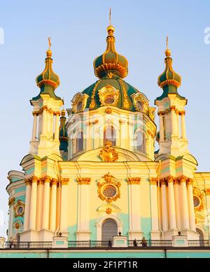 St. Andrews Kirche Kiew Ukraine Stockfoto