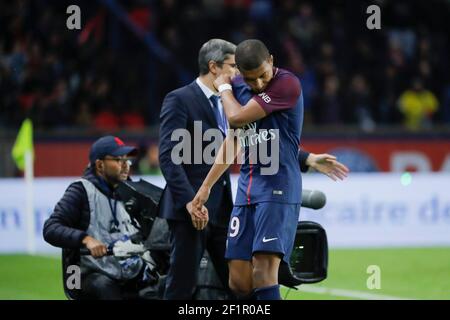 Während der französischen Meisterschaft Ligue 1 Fußballspiel zwischen Paris Saint-Germain und OGC Nizza am 27. Oktober 2017 im Parc des Princes Stadion in Paris, Frankreich - Foto Stephane Allaman / DPPI Stockfoto