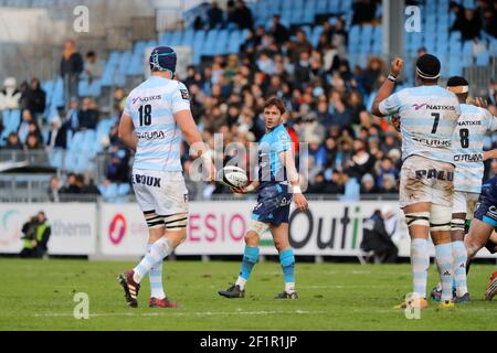 Benoit Paillaugue (Montpellier Herault Rugby), Bernard LE ROUX (Racing Metro 92) während des Spiels der französischen Meisterschaft Top 14 Rugby Union zwischen Racing Metro 92 und Montpellier Herault Rugby, am 26. November 2017, im Yves du Manoir Stadion in Colombes, Frankreich, Foto Stephane Allaman / DPPI Stockfoto