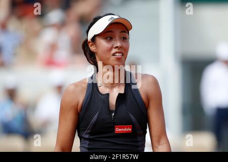 Wang Qiang (CHN) während der Roland Garros French Tennis Open 2018, Tag 1, am 27. Mai 2018, im Roland Garros Stadion in Paris, Frankreich - Foto Stephane Allaman / DPPI Stockfoto