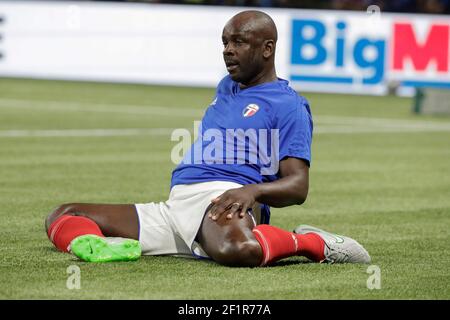 Lilian Thuram (Frankreich 98) beim Aufwärmen während des Freundschaftsspiels 2018 zwischen Frankreich 98 und FIFA 98 am 12. Juni 2018 in der U Arena in Nanterre bei Paris, Frankreich - Foto Stephane Allaman / DPPI Stockfoto