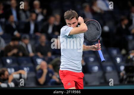 Gilles SIMON (FRA) während des Rolex Paris Masters Paris 2018 Tennisspiels am 31th. Oktober 2018 in der AccorHotels Arena (Bercy) in Paris, Frankreich - Foto Stephane Allaman / DPPI Stockfoto