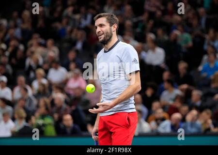 Gilles SIMON (FRA) während des Rolex Paris Masters Paris 2018 Tennisspiels am 31th. Oktober 2018 in der AccorHotels Arena (Bercy) in Paris, Frankreich - Foto Stephane Allaman / DPPI Stockfoto