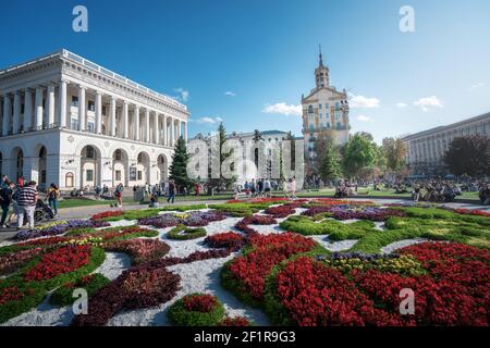 Unabhängigkeitsplatz - Kiew, Ukraine Stockfoto