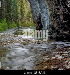 Mittelgabel judith Fluss in einer Schlucht in der Nähe von utica, montana Stockfoto