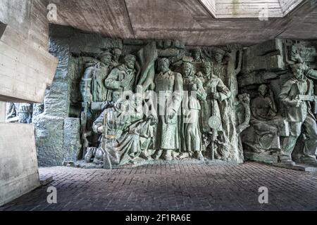 Skulpturengalerie im Nationalmuseum der Geschichte der Ukraine im Zweiten Weltkrieg Gedenkkomplex - Kiew, Ukraine Stockfoto