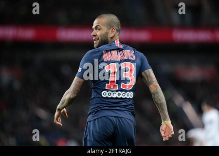 Daniel Alves da Silva (PSG) während der französischen Meisterschaft L1 Fußballspiel zwischen Paris Saint Germain und Stade Rennais am 27. Januar 2019 im Parc des Princes Stadion in Paris, Frankreich - Foto Stephane Allaman / DPPI Stockfoto