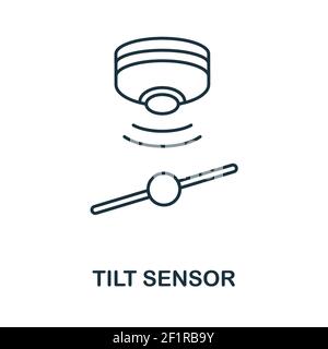 Tilt Sensor Symbol. Einfaches Element von Sensoren icons Collection. Kreative Neigungssensor Symbol ui, ux, Anwendungen, Software und Infografiken Stock Vektor