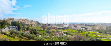 Paphos Panorama Skyline Stadt Zypern Stockfoto