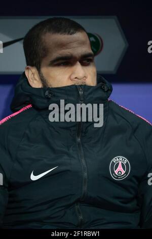 Daniel Alves da Silva (PSG) während des französischen Cup-Viertelfinalmatches zwischen Paris Saint-Germain und Dijon FCO am 26. Februar 2019 im Stadion Parc des Princes in Paris, Frankreich - Foto Stephane Allaman / DPPI Stockfoto