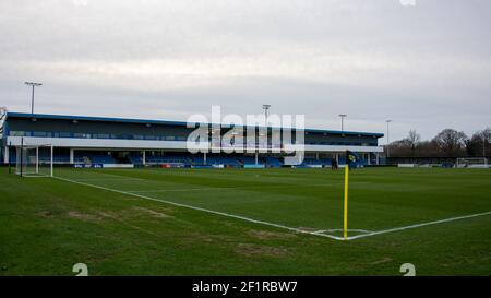 Solihull, Großbritannien. März 2021, 09th. Allgemeiner Blick in das Stadion während des Vanarama National League Spiels zwischen Solihull Moors & Stockport County FC im SportNation.bet Stadion in Solihull, England Credit: SPP Sport Press Photo. /Alamy Live Nachrichten Stockfoto