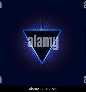 Farbenfroher Neonrahmen auf dunklem Hintergrund. Stock Vektor