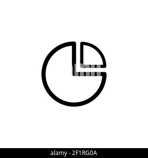 Kreisdiagramm Symbol Vektor, solide Logo Illustration, Piktogramm isoliert auf weißem Hintergrund Stock Vektor